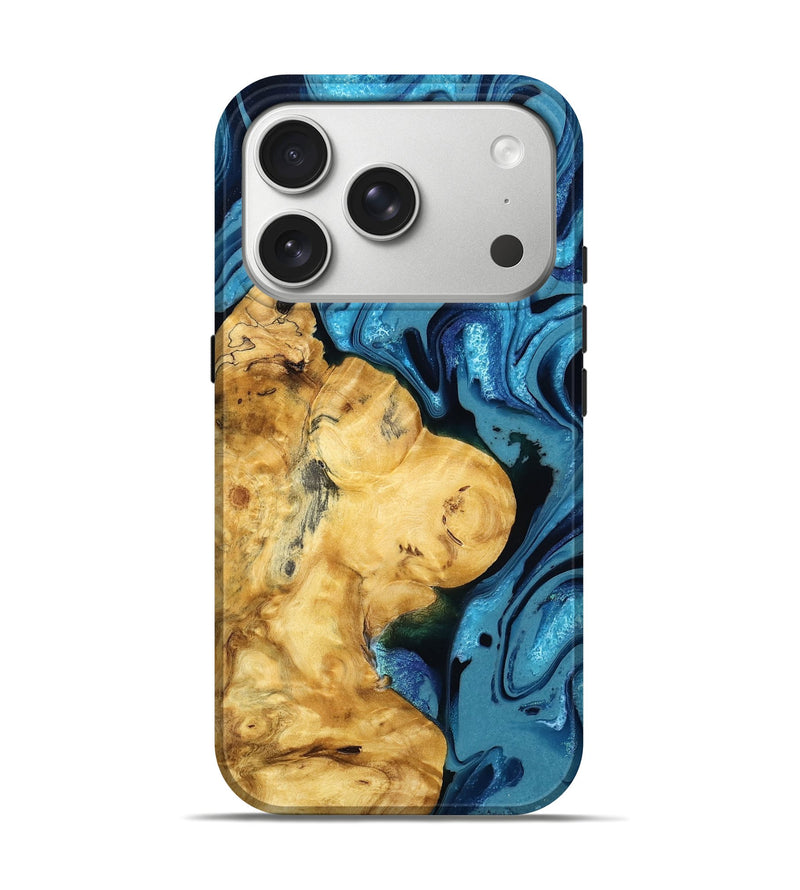 iPhone 17 Pro Wood Live Edge Phone Case - Furman (Blue, 789074)