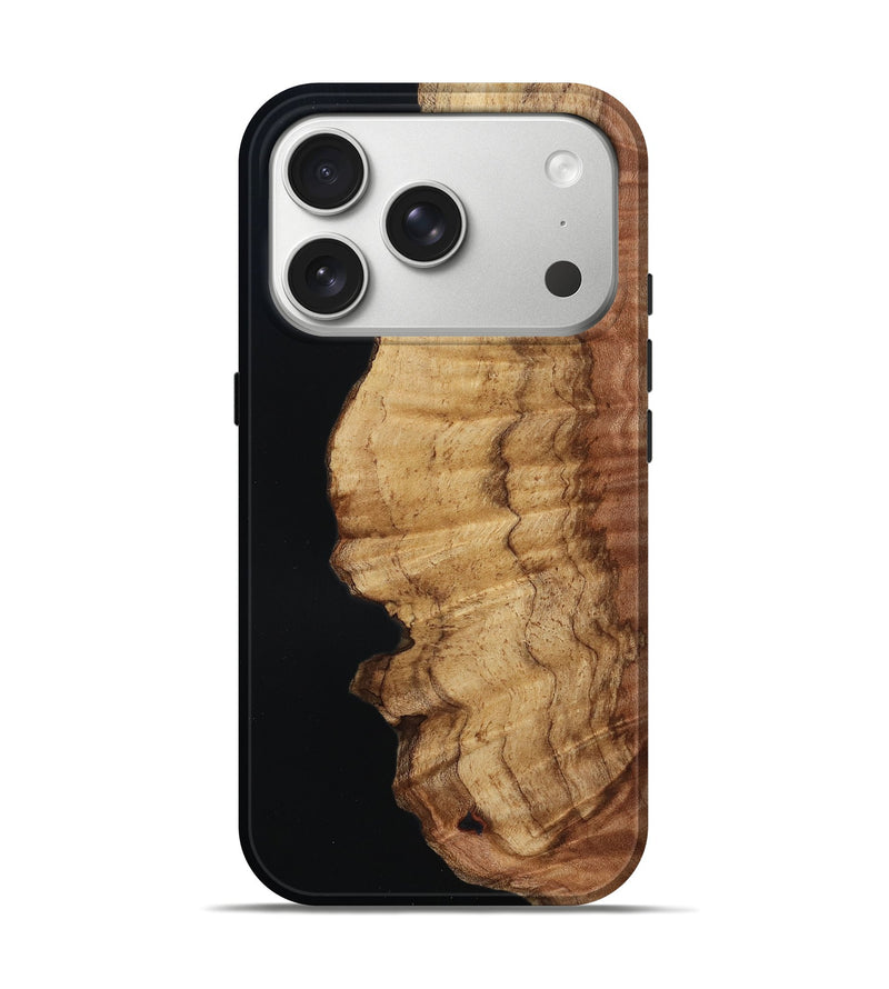 iPhone 17 Pro Wood Live Edge Phone Case - Berry (Wood Burl, 789082)