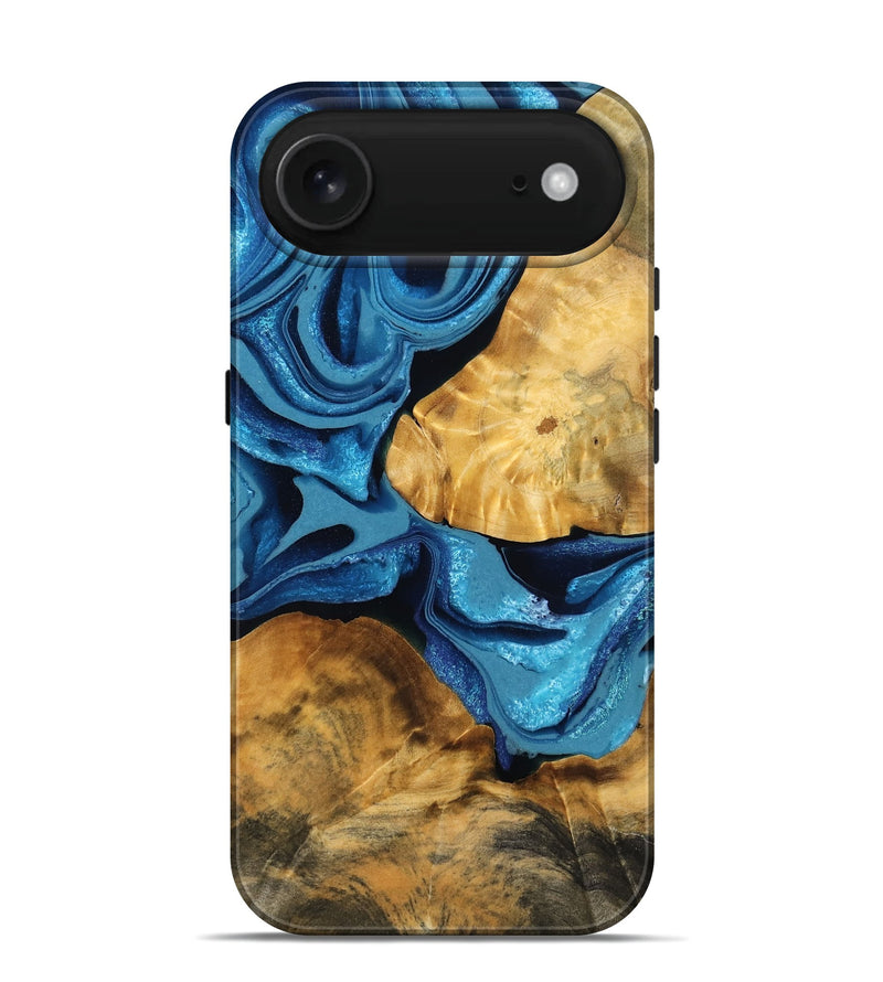 iPhone 17 Air Wood Live Edge Phone Case - Indie (Blue, 789084)