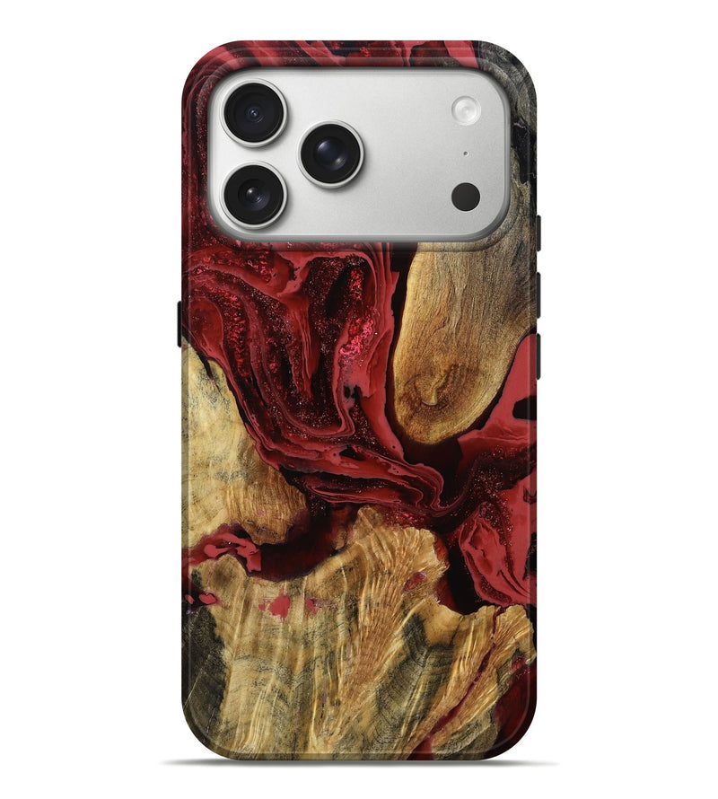 iPhone 17 Pro Max Wood Live Edge Phone Case - Yandel (Red, 789251)