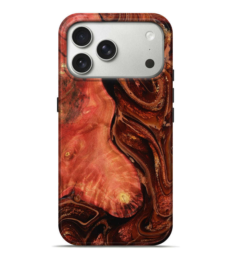 iPhone 17 Pro Max Wood Live Edge Phone Case - Waylen (Red, 789257)