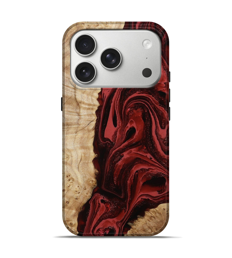 iPhone 17 Pro Wood Live Edge Phone Case - Waylon (Red, 789263)