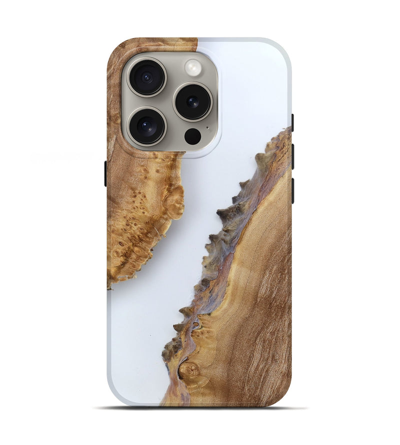 iPhone 16 Pro Wood Live Edge Phone Case - Payton (Clear, 789269)