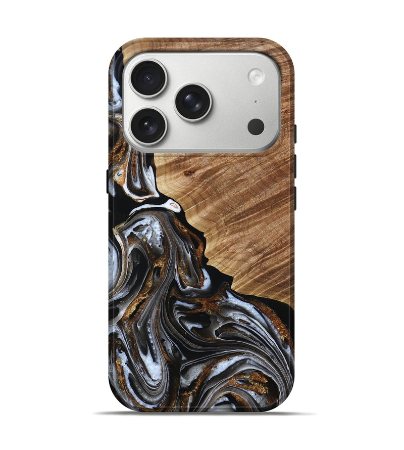 iPhone 17 Pro Wood Live Edge Phone Case - Jireh (Black & White, 789280)
