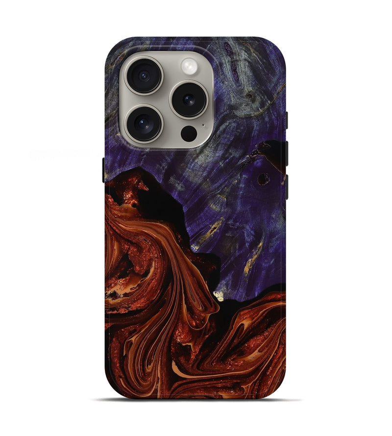 iPhone 16 Pro Wood Live Edge Phone Case - Ed (Red, 789293)