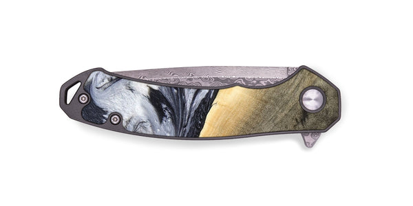 EDC Wood Pocket Knife - Akeelah (Black & White, 789415)