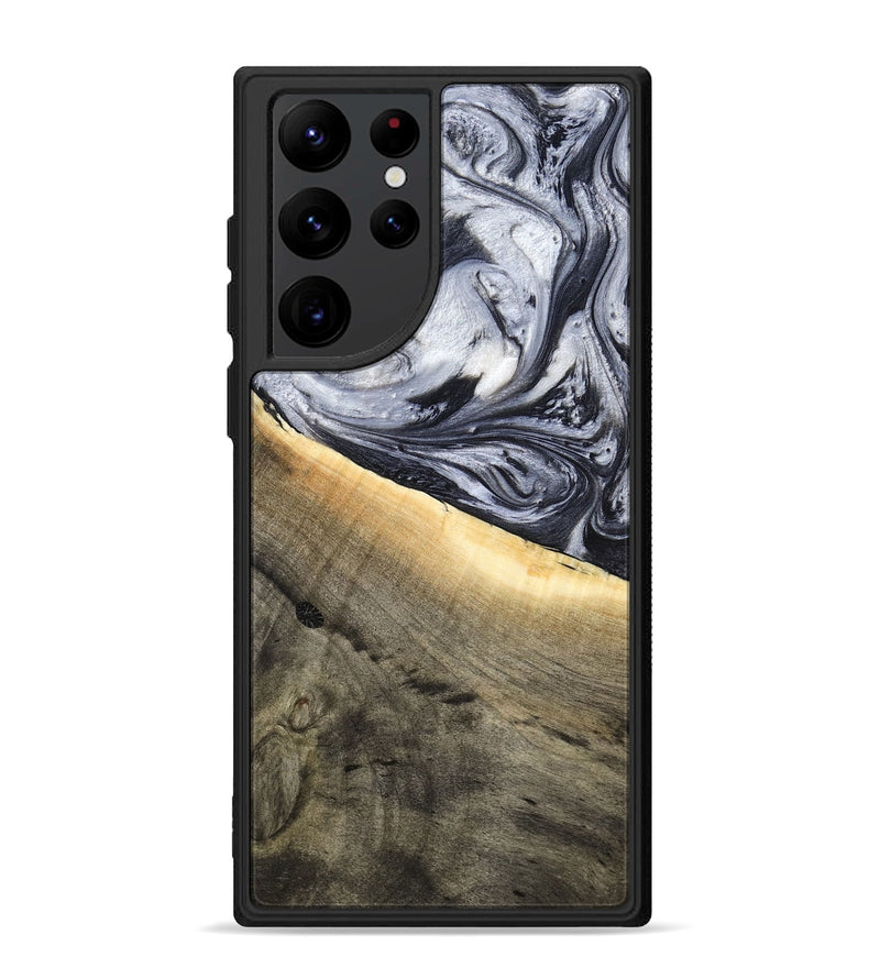 Galaxy S22 Ultra Wood Phone Case - Akeelah (Black & White, 789415)