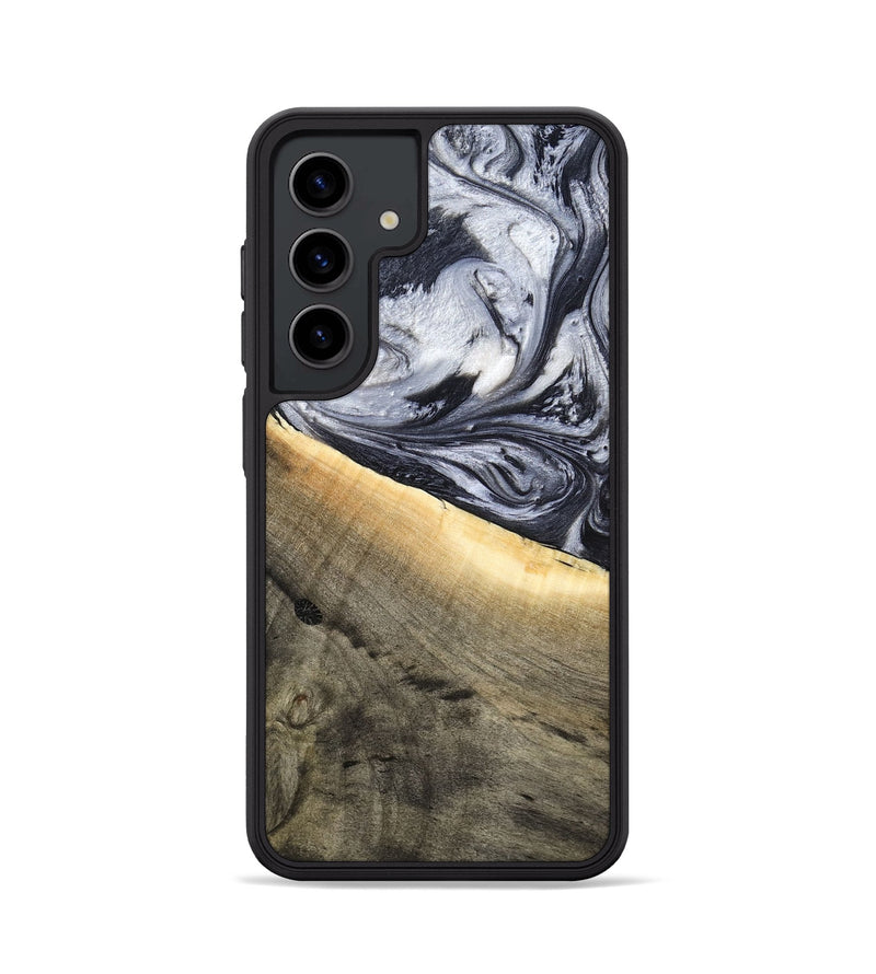 Galaxy S24 Wood Phone Case - Akeelah (Black & White, 789415)