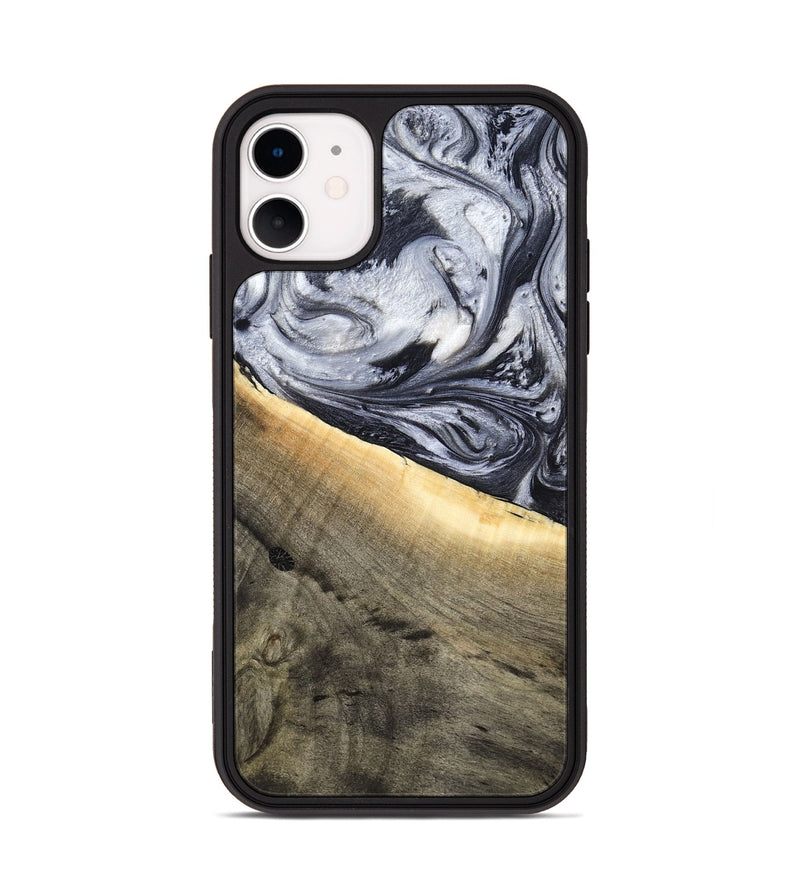 iPhone 11 Wood Phone Case - Akeelah (Black & White, 789415)