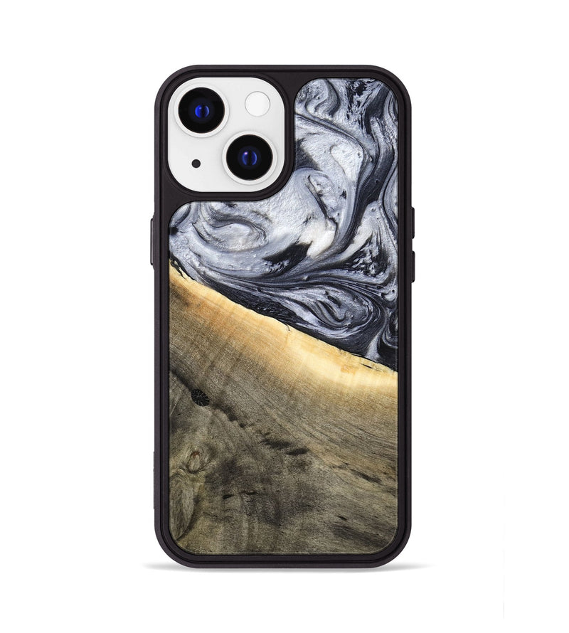 iPhone 13 Wood Phone Case - Akeelah (Black & White, 789415)