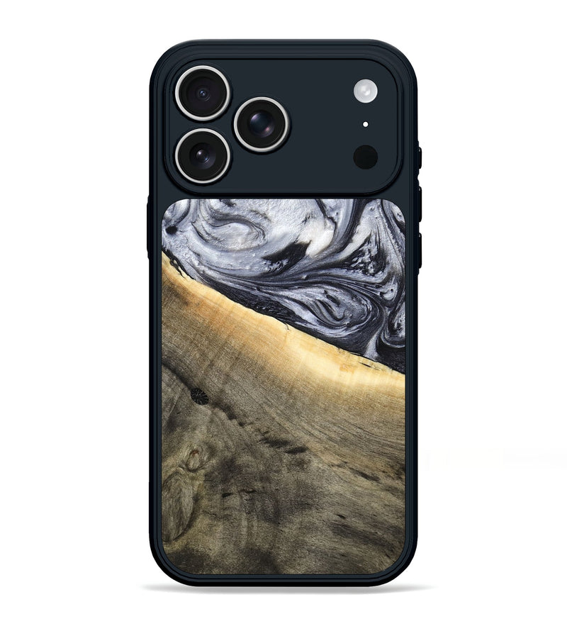 iPhone 17 Pro Max Wood Phone Case - Akeelah (Black & White, 789415)