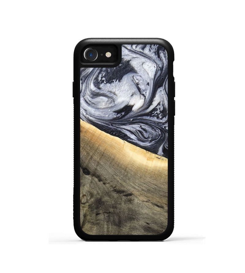 iPhone SE Wood Phone Case - Akeelah (Black & White, 789415)