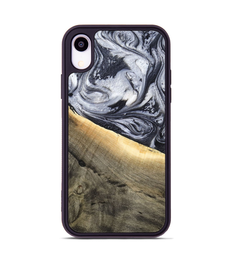 iPhone Xr Wood Phone Case - Akeelah (Black & White, 789415)