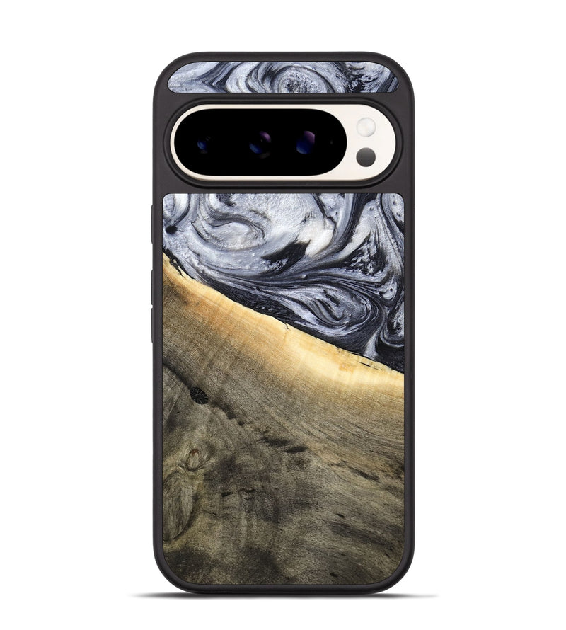 Pixel 9 Pro Wood Phone Case - Akeelah (Black & White, 789415)