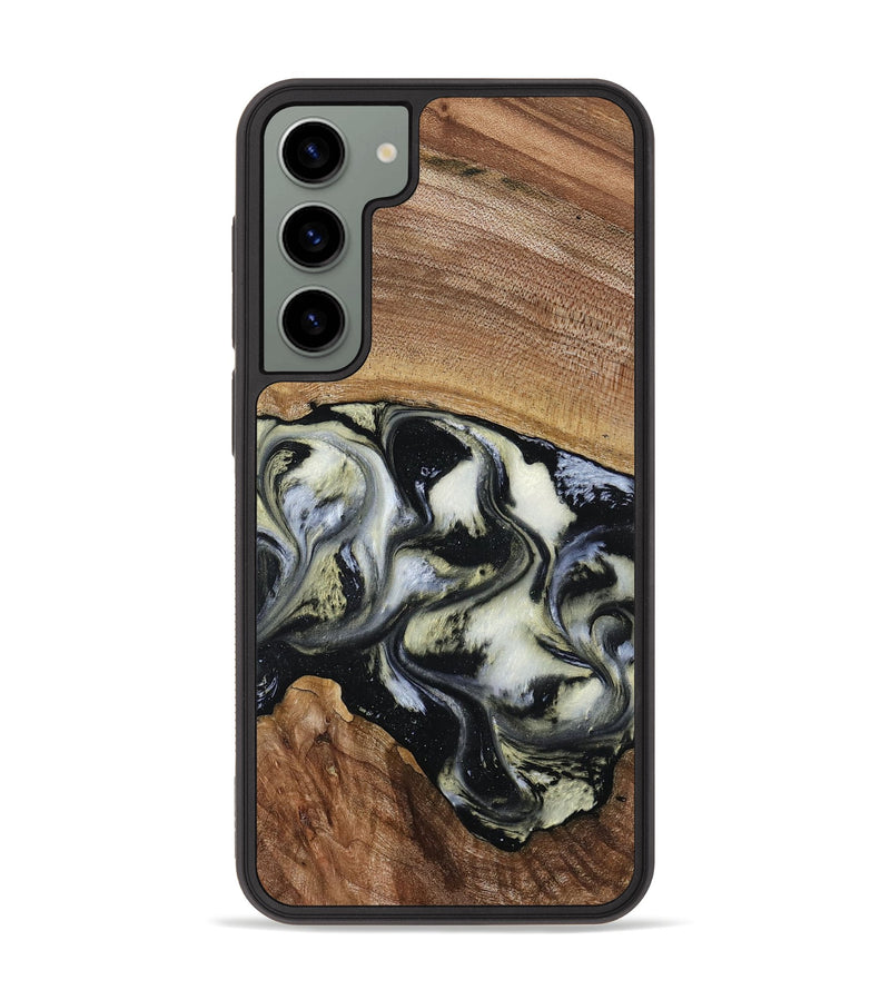 Galaxy S23 Plus Wood Phone Case - Jessica (Black & White, 789417)