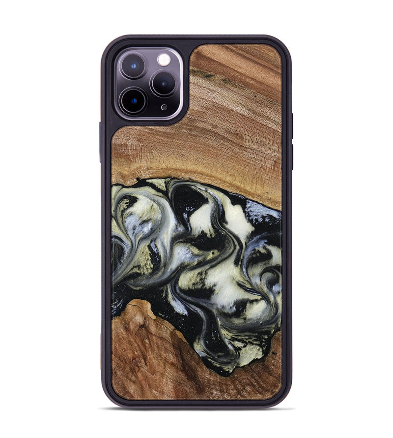 iPhone 11 Pro Max Wood Phone Case - Jessica (Black & White, 789417)