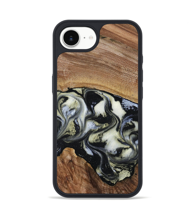 iPhone 16e Wood Phone Case - Jessica (Black & White, 789417)