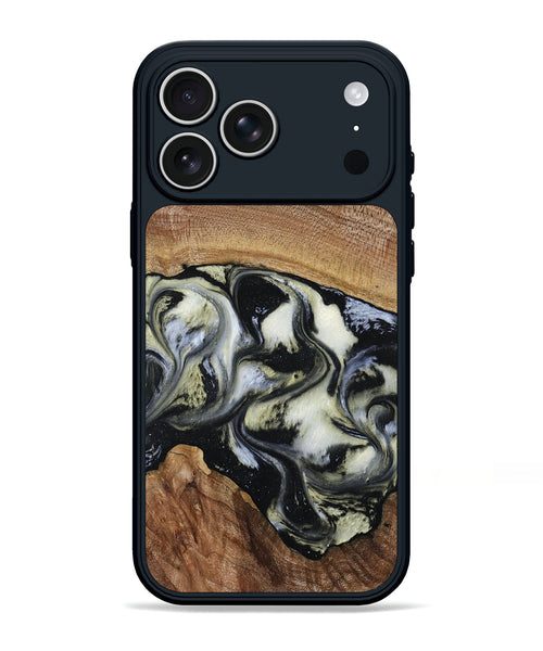 iPhone 17 Pro Max Wood Phone Case - Jessica (Black & White, 789417)
