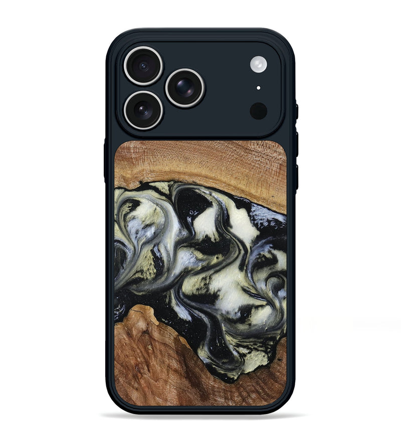 iPhone 17 Pro Max Wood Phone Case - Jessica (Black & White, 789417)