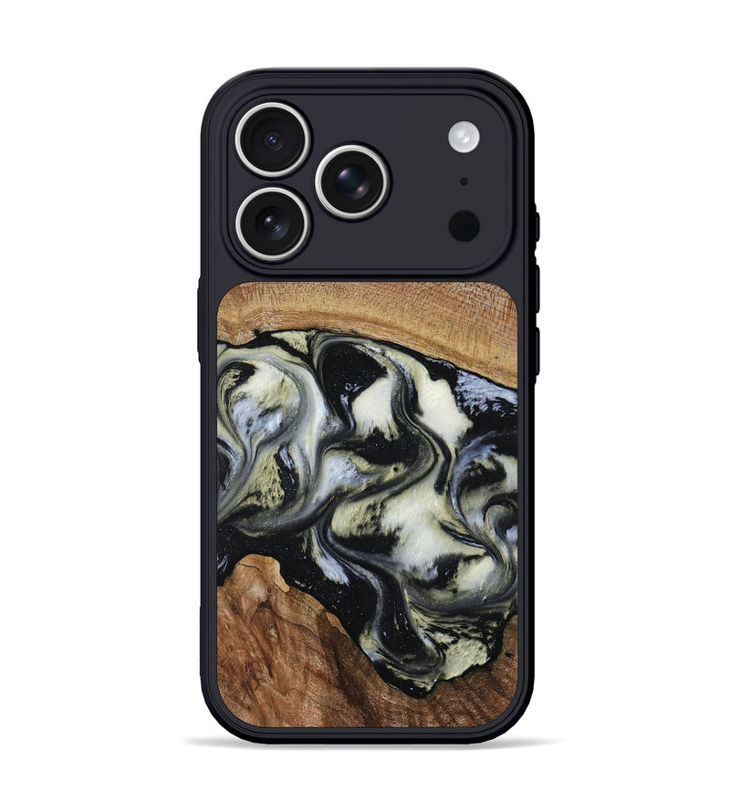 iPhone 17 Pro Wood Phone Case - Jessica (Black & White, 789417)