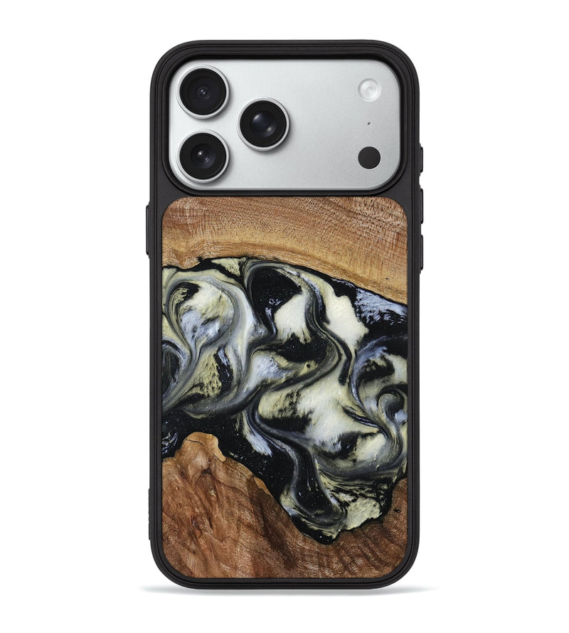 iPhone 18 Pro Max Wood Phone Case - Jessica (Black & White, 789417)