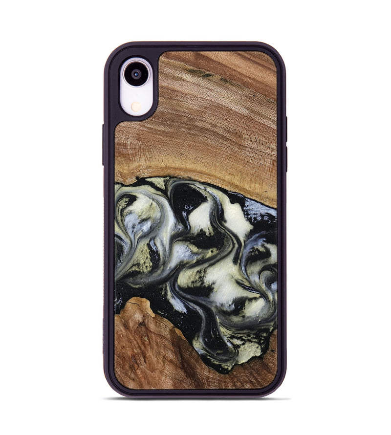 iPhone Xr Wood Phone Case - Jessica (Black & White, 789417)