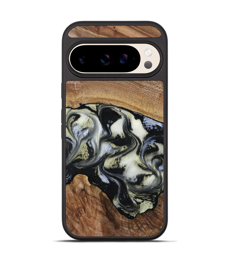 Pixel 10 Pro Wood Phone Case - Jessica (Black & White, 789417)