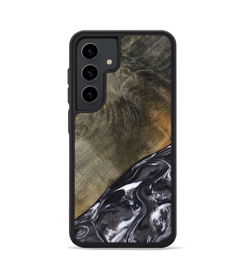 Galaxy S24 Wood Phone Case - Ariya (Black & White, 789418)