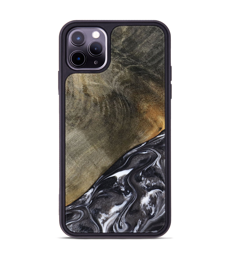 iPhone 11 Pro Max Wood Phone Case - Ariya (Black & White, 789418)