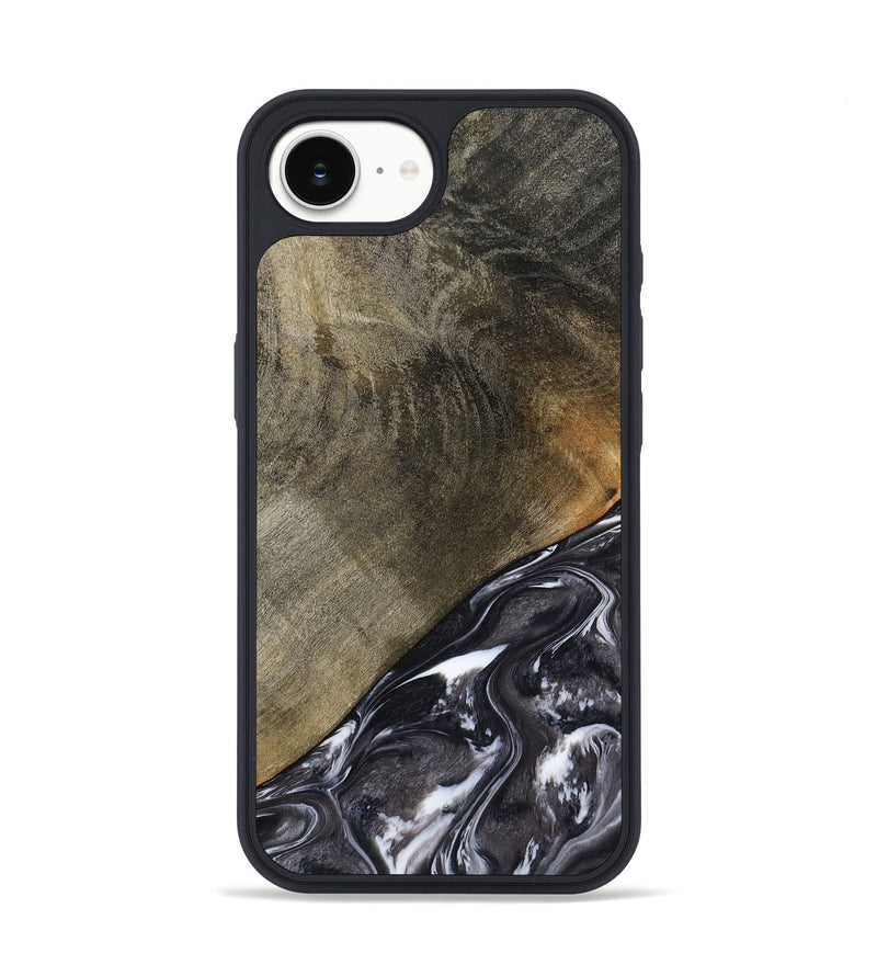 iPhone 16e Wood Phone Case - Ariya (Black & White, 789418)