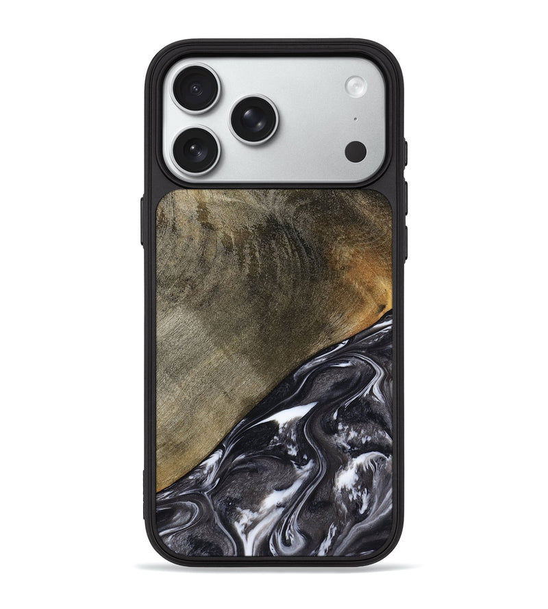 iPhone 18 Pro Max Wood Phone Case - Ariya (Black & White, 789418)