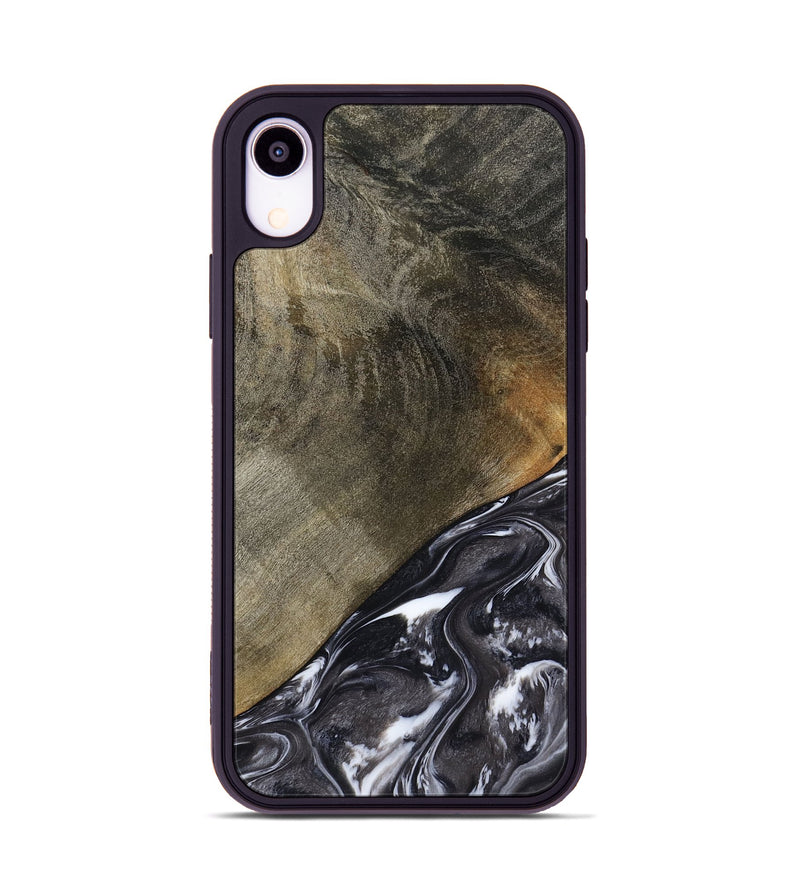 iPhone Xr Wood Phone Case - Ariya (Black & White, 789418)