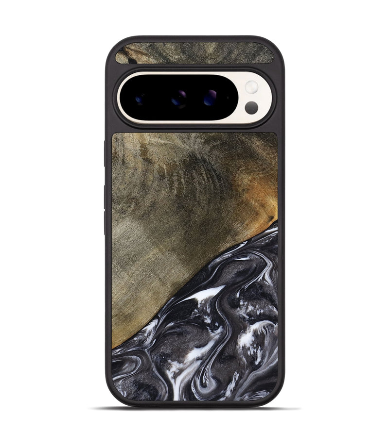 Pixel 9 Pro Wood Phone Case - Ariya (Black & White, 789418)