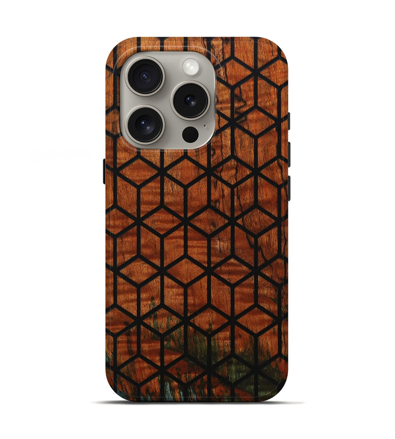 iPhone 16 Pro Wood Live Edge Phone Case - Irwin (Double Dyed, 789466)