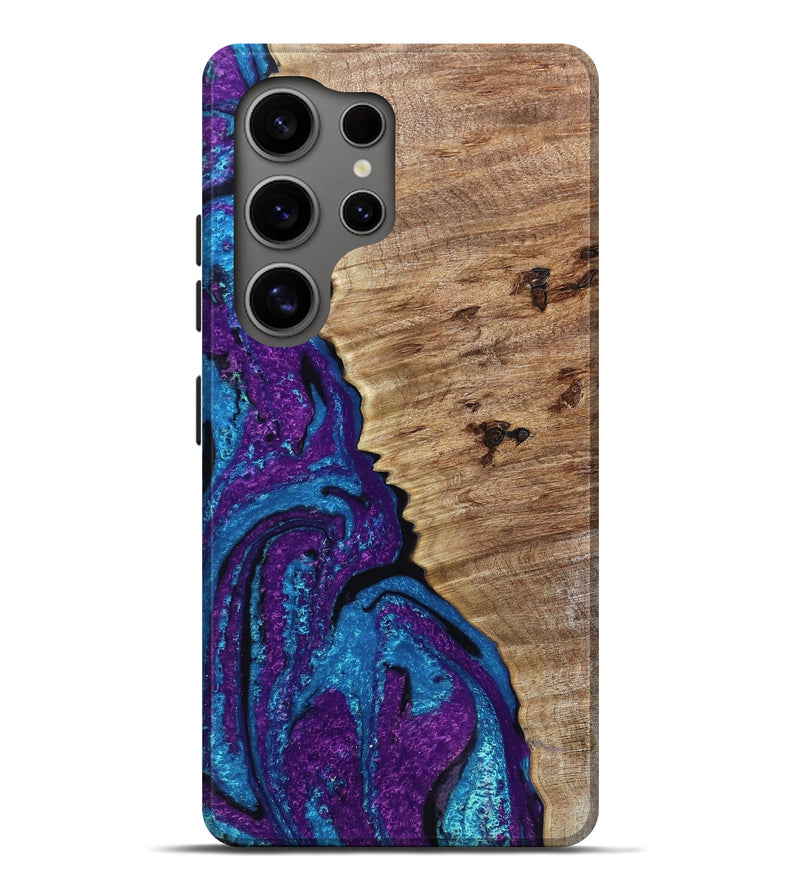 Galaxy S25 Ultra Wood Live Edge Phone Case - Tamya (Purple, 789609)