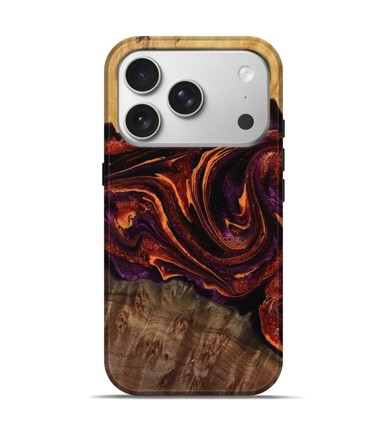 iPhone 17 Pro Wood Live Edge Phone Case - Donavan (Red, 789786)