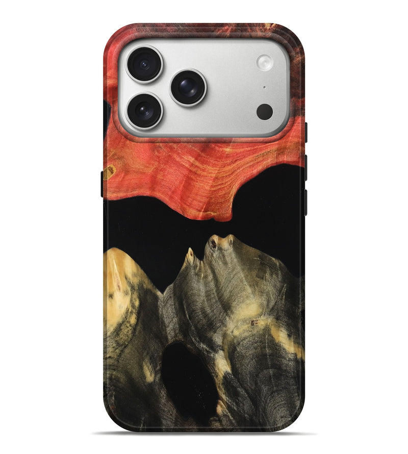 iPhone 17 Pro Max Wood Live Edge Phone Case - Onyx (Wood Burl, 789811)