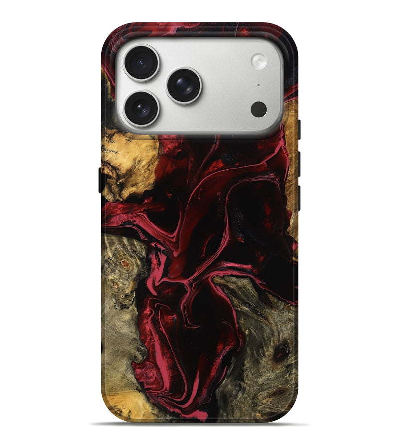 iPhone 17 Pro Max Wood Live Edge Phone Case - Waylen (Red, 789823)