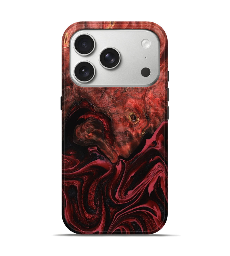 iPhone 17 Pro Wood Live Edge Phone Case - Bentley (Red, 789825)