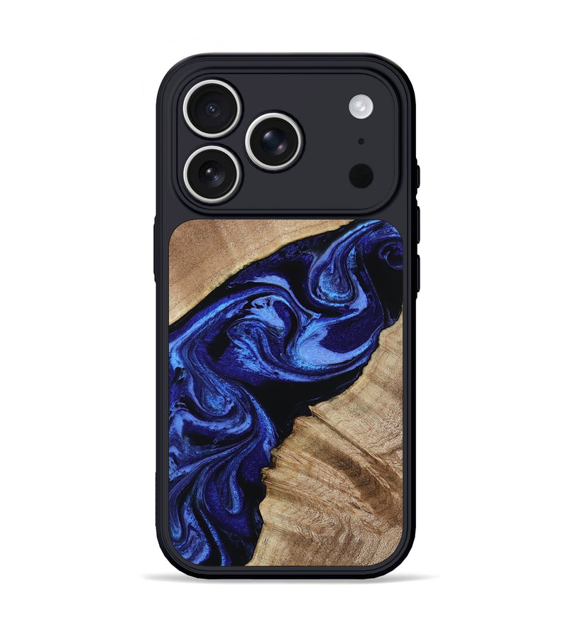 iPhone 17 Pro Wood Phone Case - Lafe (Blue, 789947)