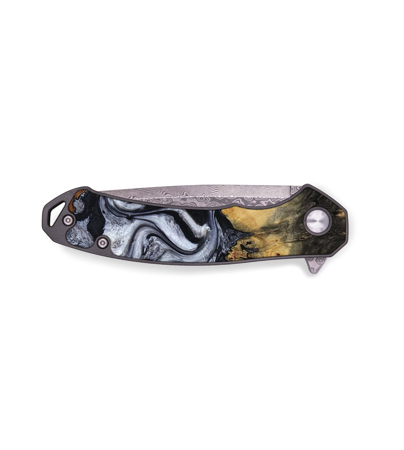 EDC Wood Pocket Knife - Agnes (Black & White, 789956)