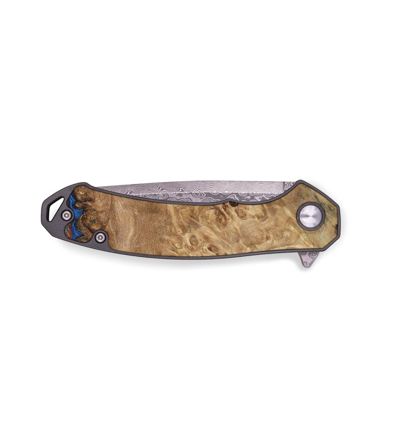 EDC Wood Pocket Knife - Jaheim (Teal & Gold, 790058)