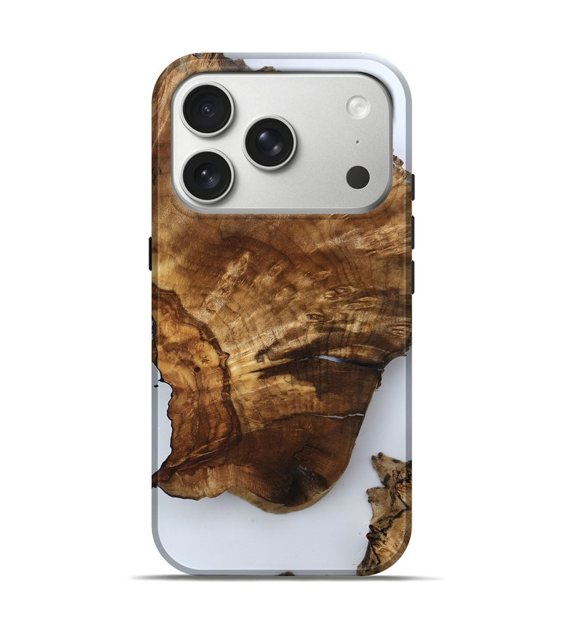 iPhone 17 Pro Wood Live Edge Phone Case - Shavon (Clear, 790163)