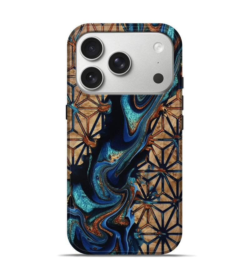 iPhone 17 Pro Wood Live Edge Phone Case - Iris (Pattern, 790187)