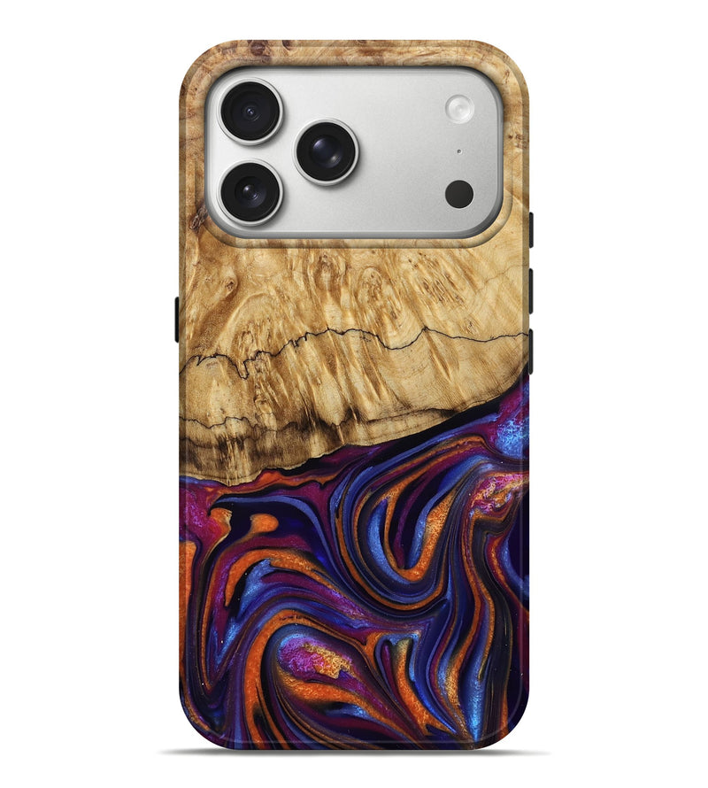iPhone 17 Pro Max Wood Live Edge Phone Case - Rollie (Purple, 790212)