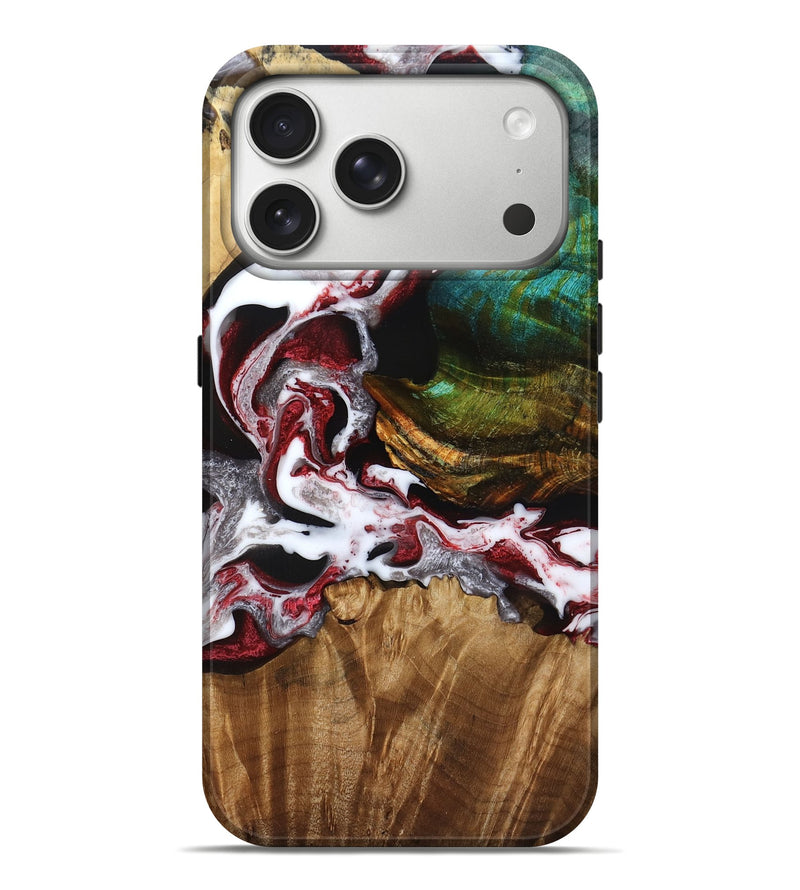 iPhone 17 Pro Max Wood Live Edge Phone Case - Sanford (Red, 790213)