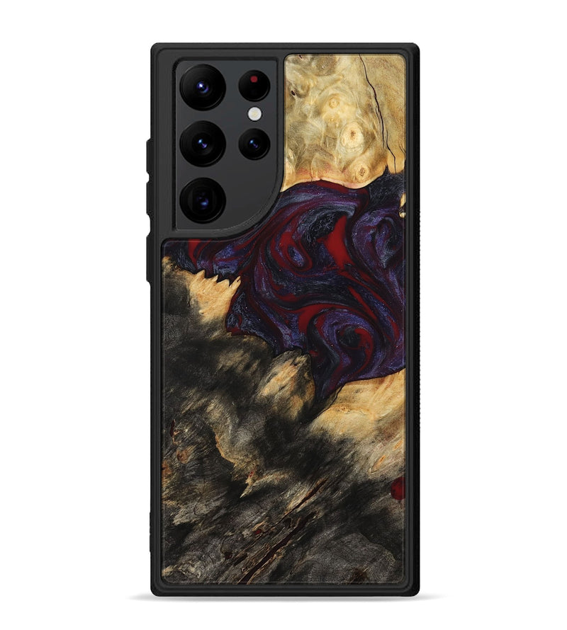 Galaxy S22 Ultra Wood Phone Case - Garnet (Red, 790233)
