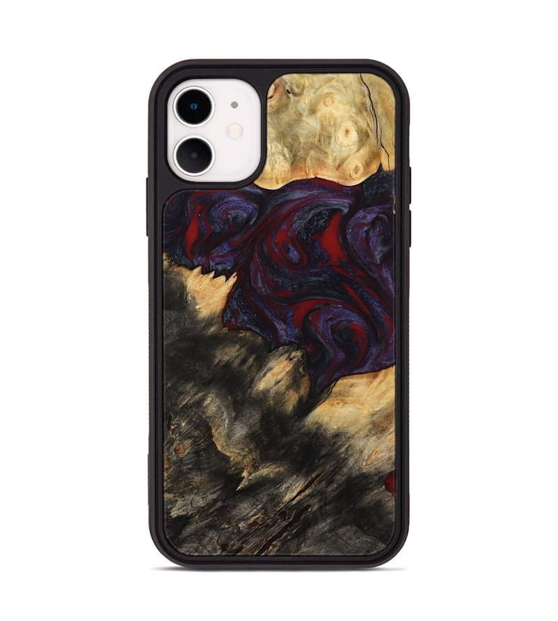 iPhone 11 Wood Phone Case - Garnet (Red, 790233)
