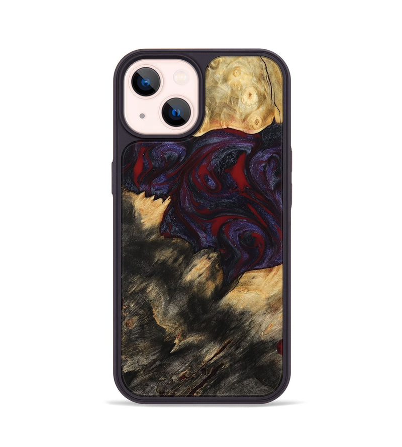 iPhone 14 Wood Phone Case - Garnet (Red, 790233)