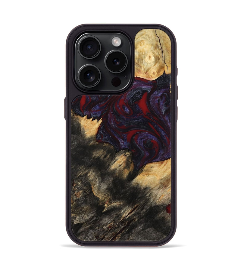 iPhone 15 Pro Wood Phone Case - Garnet (Red, 790233)